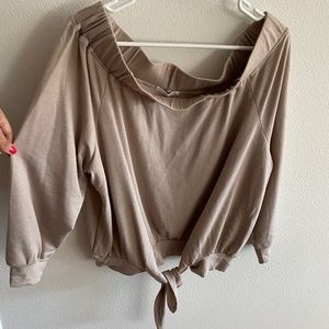 Off the shoulder Tie top